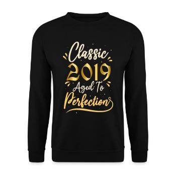 Anniversaire 2019 cadeau 2019 Classic 2019 - Sweat-shirt Unisexe - noir - Devant - Alina (178cm) & Michal (187cm)
