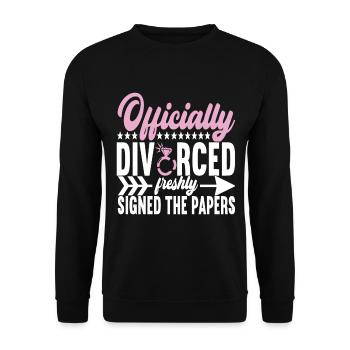 Divorce Divorced - Unisex Sweatshirt - black - Front - Alina (178cm) & Michal (187cm)