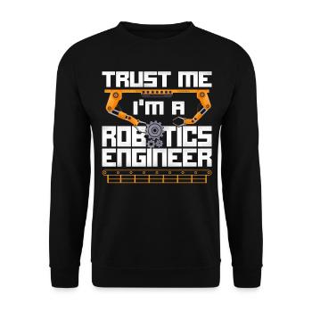 Ingénieur Robotique Robot Vintage - Sweat-shirt Unisexe - noir - Devant - Alina (178cm) & Michal (187cm)