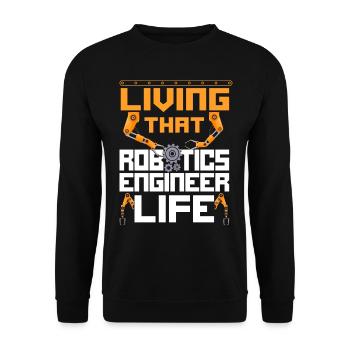 Ingénieur Robotique Robot Vintage - Sweat-shirt Unisexe - noir - Devant - Alina (178cm) & Michal (187cm)