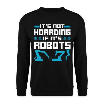 Robot Robotics Engineer Vintage - Unisex Pullover - Schwarz - Vorne - Alina (178cm) & Michal (187cm)