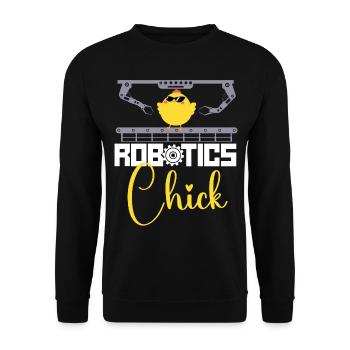 Robot Robotics Engineer Cool - Unisex Pullover - Schwarz - Vorne - Alina (178cm) & Michal (187cm)