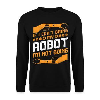 Robot Robotique Ingénieur Vintage Si - Sweat-shirt Unisexe - noir - Devant - Alina (178cm) & Michal (187cm)