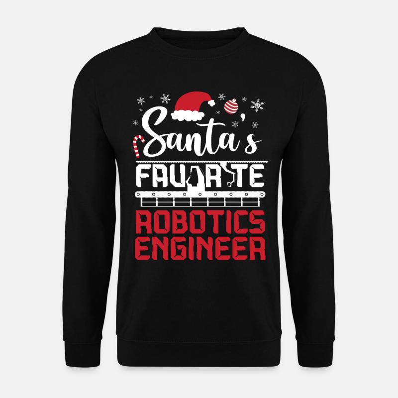 Robot Robotics Engineer Christmas - Unisex Sweatshirt - black