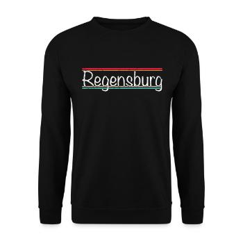 Regensburg - Unisex Sweatshirt - black - Front - Alina (178cm) & Michal (187cm)