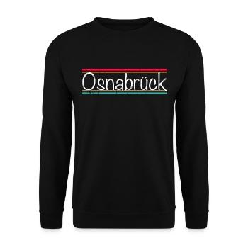 Osnabrück - Unisex Pullover - Schwarz - Vorne - Alina (178cm) & Michal (187cm)