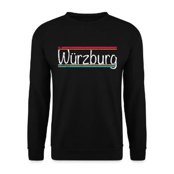 Würzburg - Unisex Sweatshirt - black - Front - Alina (178cm) & Michal (187cm)
