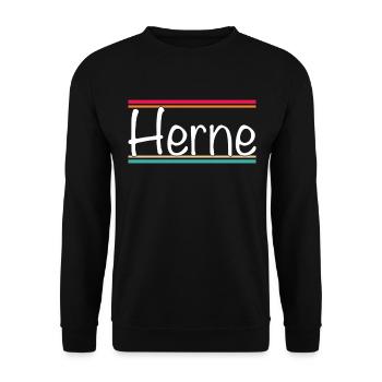 Herne - Unisex Sweatshirt - black - Front - Alina (178cm) & Michal (187cm)