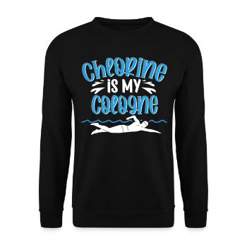 Chlorine Is My Cologne Swimming Sport Pool - Unisex Sweatshirt - black - Front - Alina (178cm) & Michal (187cm)