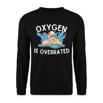 L’oxygène est surestimé Piscine sportive - Sweat-shirt Unisexe - noir - Devant - Alina (178cm) & Michal (187cm)
