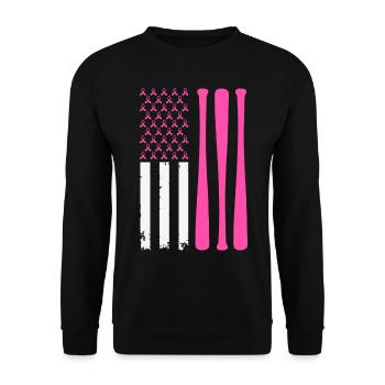 American Baseball Sports - Unisex Pullover - Schwarz - Vorne - Alina (178cm) & Michal (187cm)