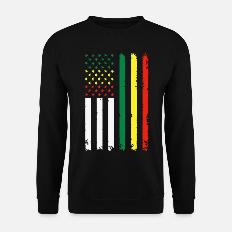 American Juneteenth Independence Flag - Unisex Sweatshirt - black