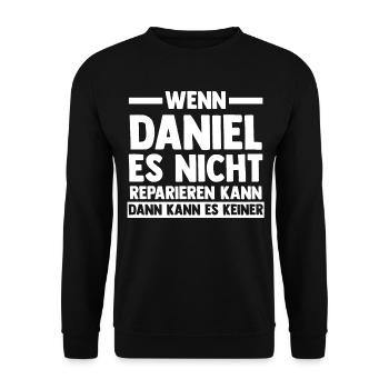 Daniel - Unisex Pullover - Schwarz - Vorne - Alina (178cm) & Michal (187cm)
