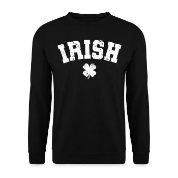 Cadeau de la Saint-Patrick Trèfle Hommes, Femmes, Enfants - Sweat-shirt Unisexe - noir - Devant - Alina (178cm) & Michal (187cm)