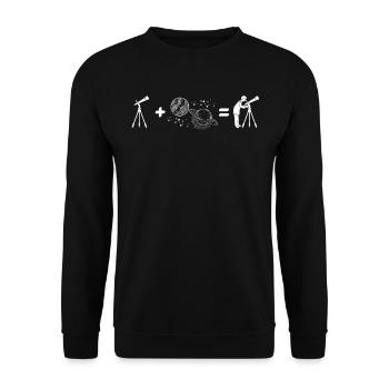 Astronomy Telescope Solar System Astronomer Space - Unisex Pullover - Schwarz - Vorne - Alina (178cm) & Michal (187cm)