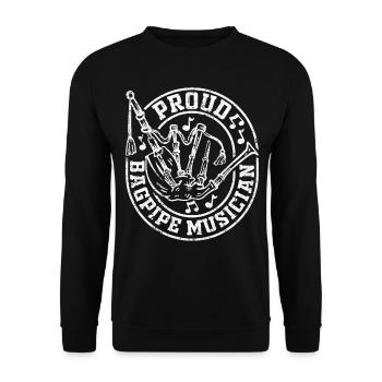 Joueur de cornemuse - Fier musicien de cornemuse - Sweat-shirt Unisexe - noir - Devant - Alina (178cm) & Michal (187cm)
