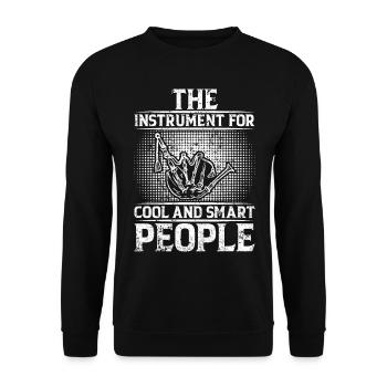 The Instrument For Cool And Smart People - Bagpipe - Unisex Sweatshirt - black - Front - Alina (178cm) & Michal (187cm)