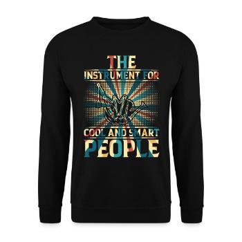 The Instrument For Cool And Smart People - Bagpipe - Unisex Sweatshirt - black - Front - Alina (178cm) & Michal (187cm)