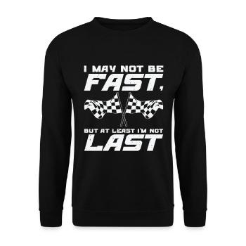 Sprint Car Dirt Track Racing - Unisex Pullover - Schwarz - Vorne - Alina (178cm) & Michal (187cm)
