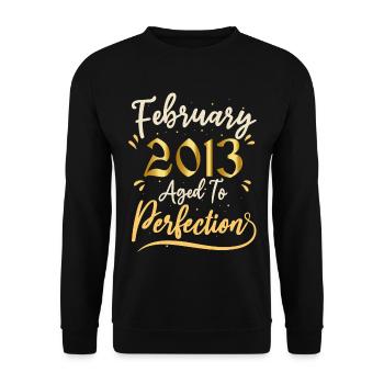 February 2013 February aged to perfection 2013 - Unisex Sweatshirt - black - Front - Alina (178cm) & Michal (187cm)