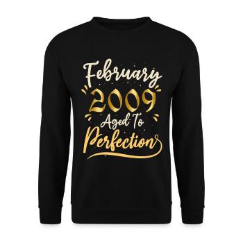 February 2009 February aged to perfection 2009 - Unisex Sweatshirt - black - Front - Alina (178cm) & Michal (187cm)
