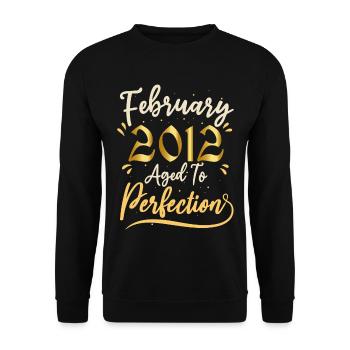 February 2012 February aged to perfection 2012 - Unisex Sweatshirt - black - Front - Alina (178cm) & Michal (187cm)