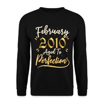 Février 2010 Février âgée à la perfection 2010 - Sweat-shirt Unisexe - noir - Devant - Alina (178cm) & Michal (187cm)