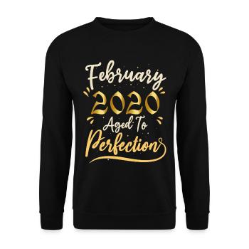 Février 2020 Février âgée à la perfection 2020 - Sweat-shirt Unisexe - noir - Devant - Alina (178cm) & Michal (187cm)
