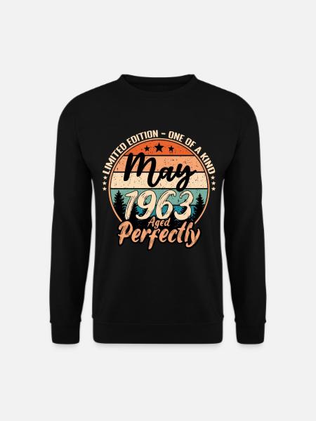 Mai 1963 Jubiläum 1963 Legenden Mai - Unisex Pullover - Schwarz