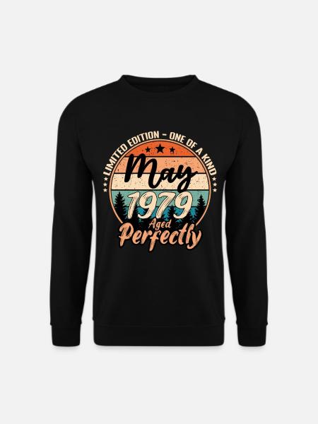 Mai 1979 Jubiläum 1979 Legenden Mai - Unisex Pullover - Schwarz