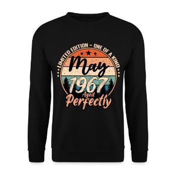 Mai 1967 anniversaire 1967 légendes Mai - Sweat-shirt Unisexe - noir - Devant - Alina (178cm) & Michal (187cm)