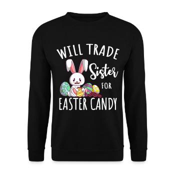 Trade Sister for Candy Easter Easter - Unisex Sweatshirt - black - Front - Alina (178cm) & Michal (187cm)