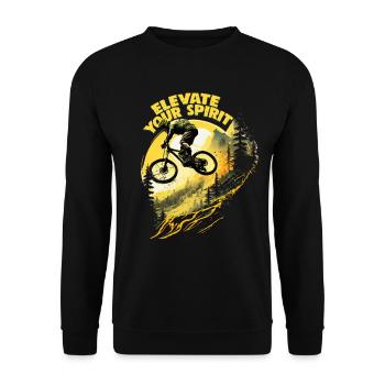 Conception cool de descente de VTT pour les fans de VTT - Sweat-shirt Unisexe - noir - Devant - Alina (178cm) & Michal (187cm)