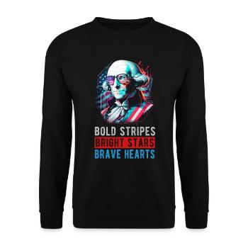 American Patriotic USA Design - Sweat-shirt Unisexe - noir - Devant - Alina (178cm) & Michal (187cm)