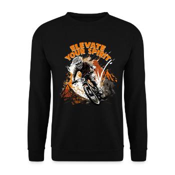 Conception cool de descente de VTT pour les fans de VTT - Sweat-shirt Unisexe - noir - Devant - Alina (178cm) & Michal (187cm)