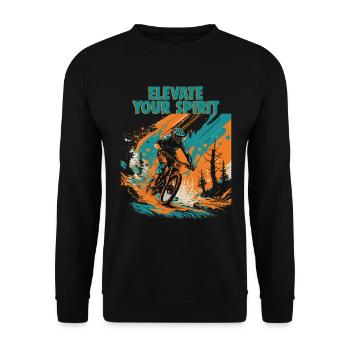 Conception cool de descente de VTT pour les fans de VTT - Sweat-shirt Unisexe - noir - Devant - Alina (178cm) & Michal (187cm)