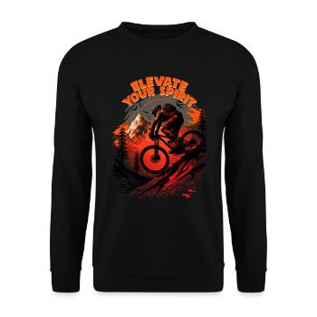 Conception cool de descente de VTT pour les fans de VTT - Sweat-shirt Unisexe - noir - Devant - Alina (178cm) & Michal (187cm)