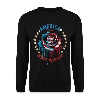American Patriotic USA Design - Unisex Sweatshirt - black - Front - Alina (178cm) & Michal (187cm)