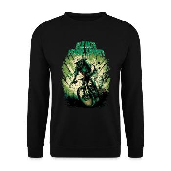 Conception cool de descente de VTT pour les fans de VTT - Sweat-shirt Unisexe - noir - Devant - Alina (178cm) & Michal (187cm)