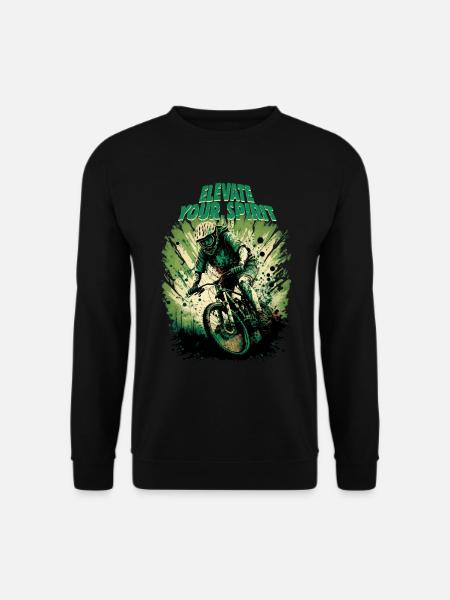 Cooles Mountainbike Downhill Design für MTB Fans - Unisex Pullover - Schwarz