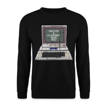 30th birthday vintage 1993 - Unisex Sweatshirt - black - Front - Alina (178cm) & Michal (187cm)