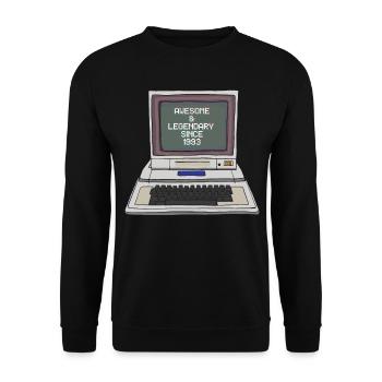 30th birthday vintage 1993 - Unisex Sweatshirt - black - Front - Alina (178cm) & Michal (187cm)