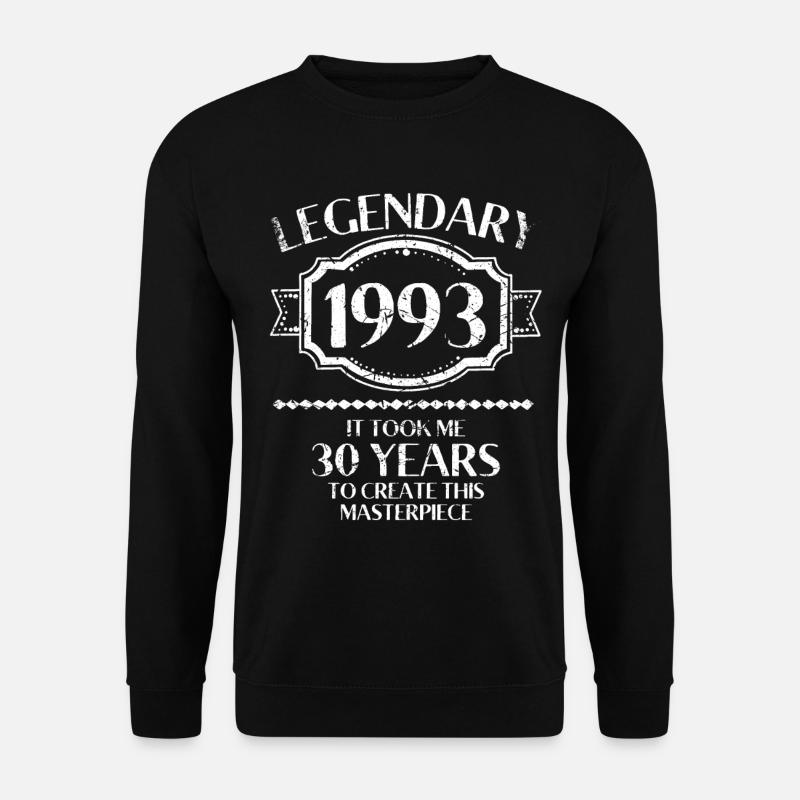 30. Geburtstag Vintage 1993 - Unisex Pullover - Schwarz
