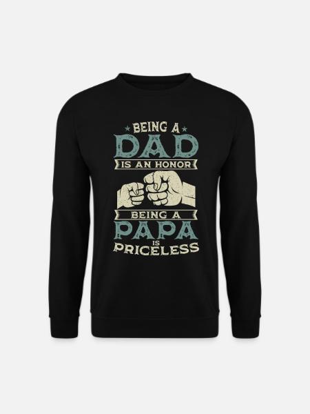 Vater Sein Is Eine Ehre Papa Unbezahlbare Vatertag - Unisex Pullover - Schwarz