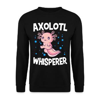 Axolotl Whisperer Mexican Salamander Axolotl - Unisex Sweatshirt - black - Front - Alina (178cm) & Michal (187cm)