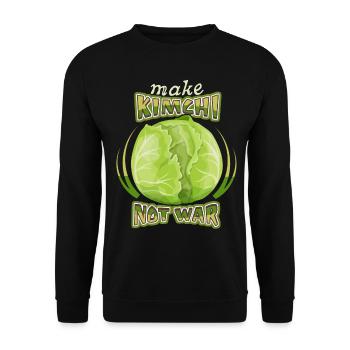 Cabbage, white cabbage, kimchi, funny saying - Unisex Sweatshirt - black - Front - Alina (178cm) & Michal (187cm)