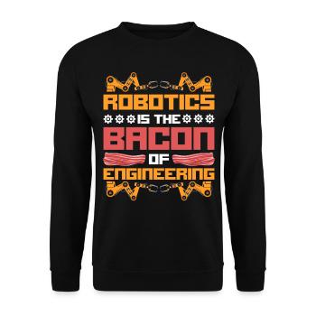 Ingénieur en robotique robotique Bacon - Sweat-shirt Unisexe - noir - Devant - Alina (178cm) & Michal (187cm)