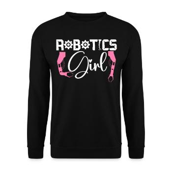 Robot Robotics Engineer Female - Unisex Sweatshirt - black - Front - Alina (178cm) & Michal (187cm)