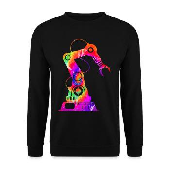 Ingénieur en robotique robotique Tie Dye - Sweat-shirt Unisexe - noir - Devant - Alina (178cm) & Michal (187cm)