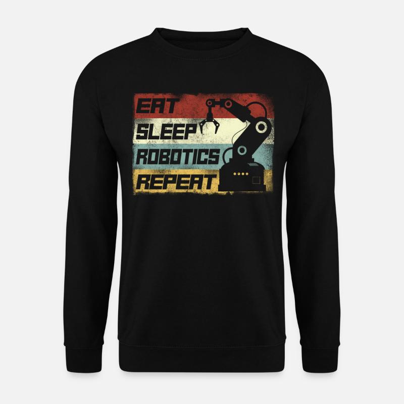 Robot Robotics Engineer Retro - Unisex Sweatshirt - black